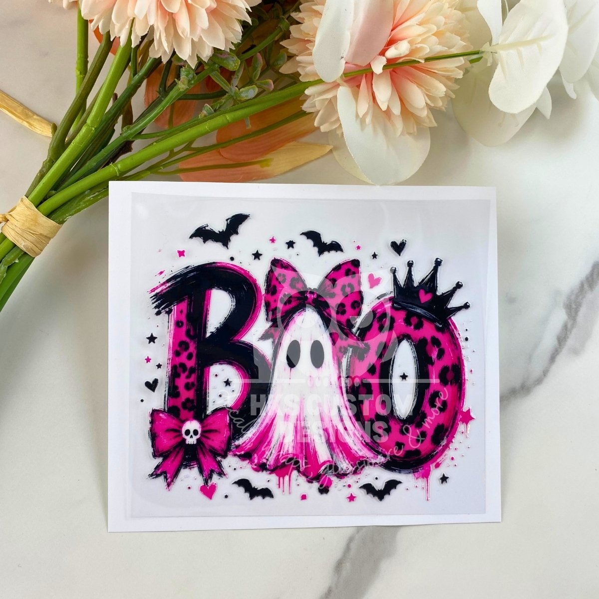 Pink Boo | 4" UV DTF Decal