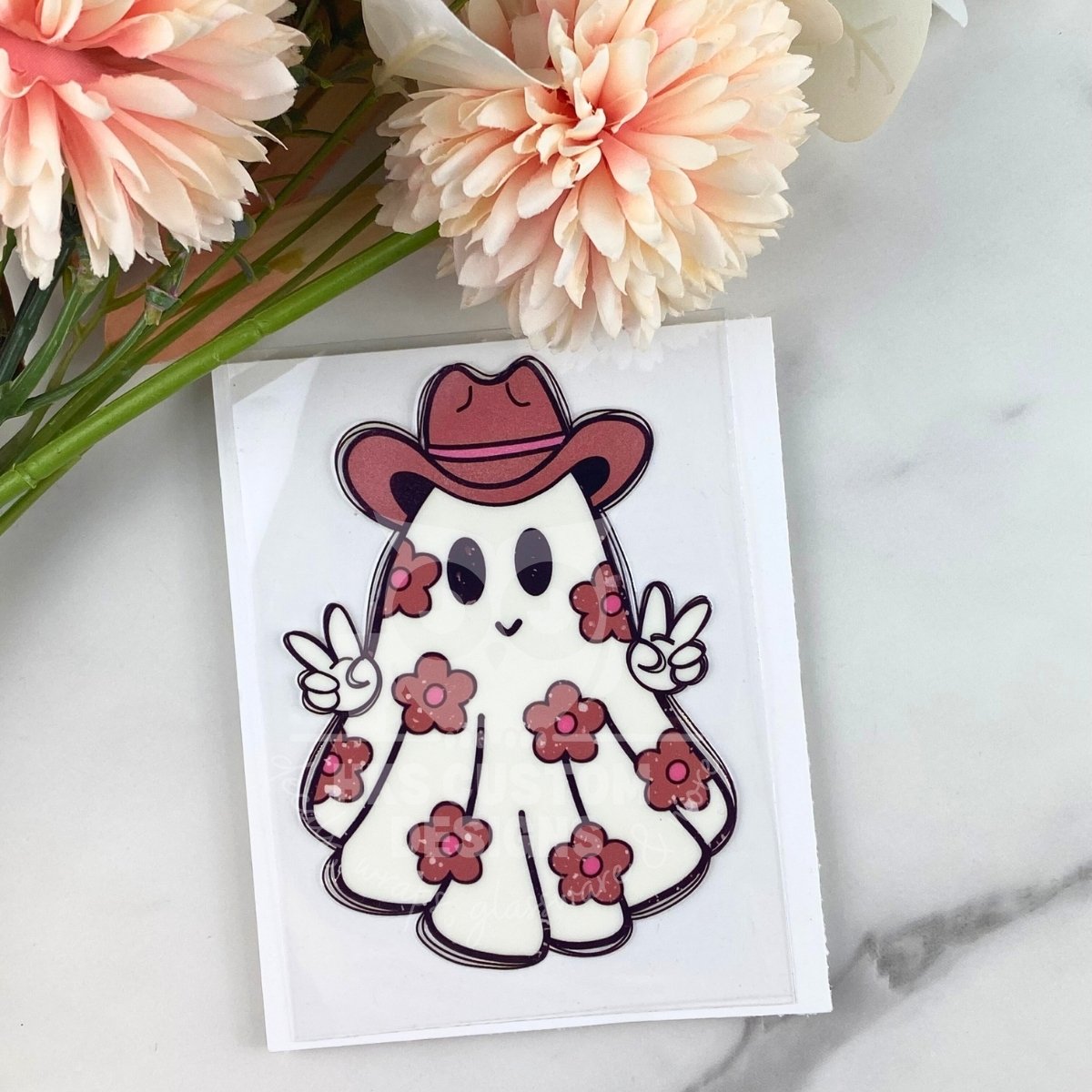 Peace Cute Ghost | 4" UV DTF Decal