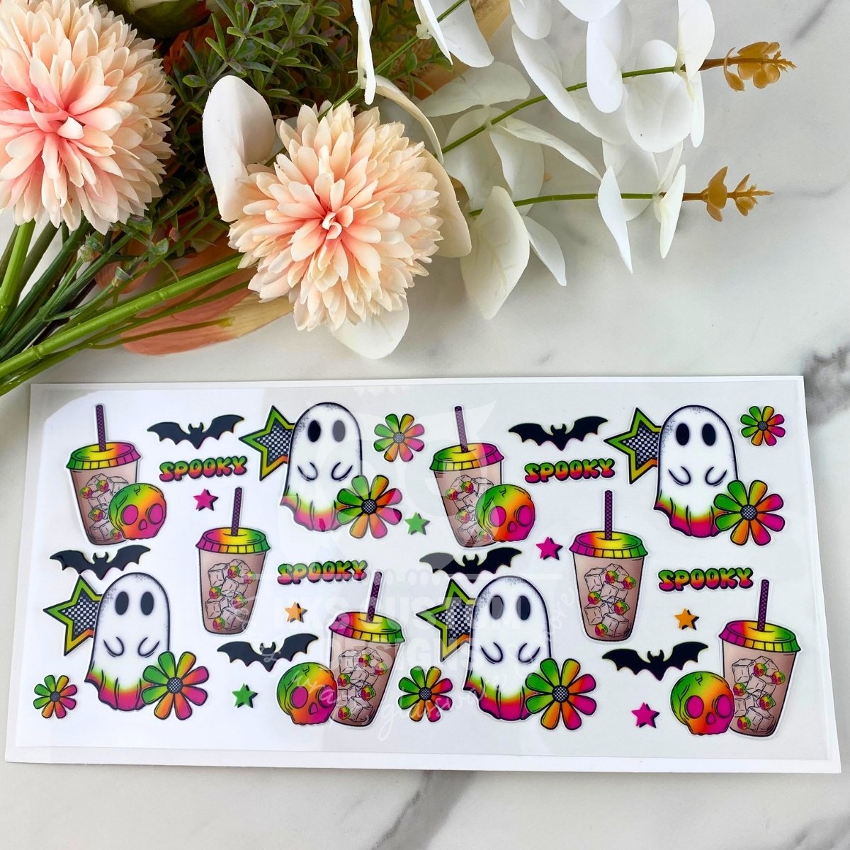 Spooky Coffee | 16 oz UV DTF Wrap