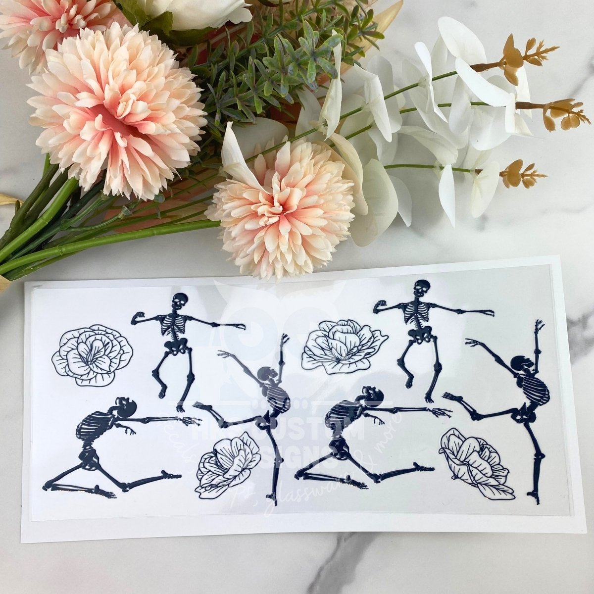 Dancing Skeleton | 16 oz UV DTF Wrap