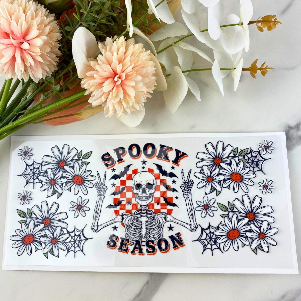 Spooky Season Skeleton | 16 oz UV DTF Wrap