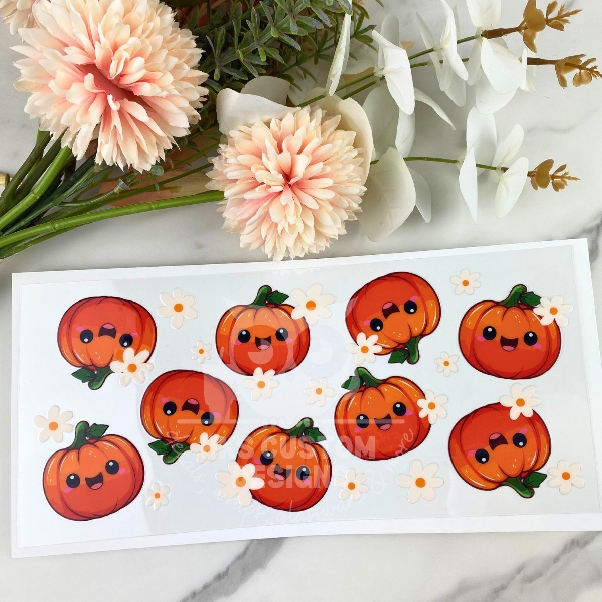 Happy Pumpkin | 16 oz UV DTF Wrap