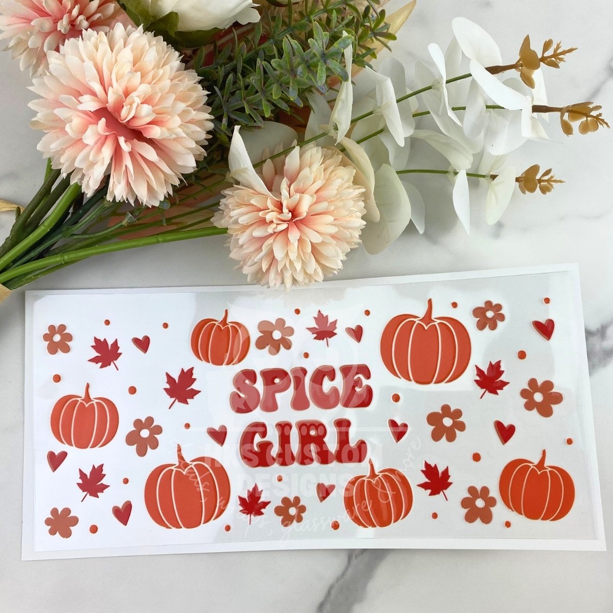 Pumpkin Spice Girl | 16 oz UV DTF Wrap