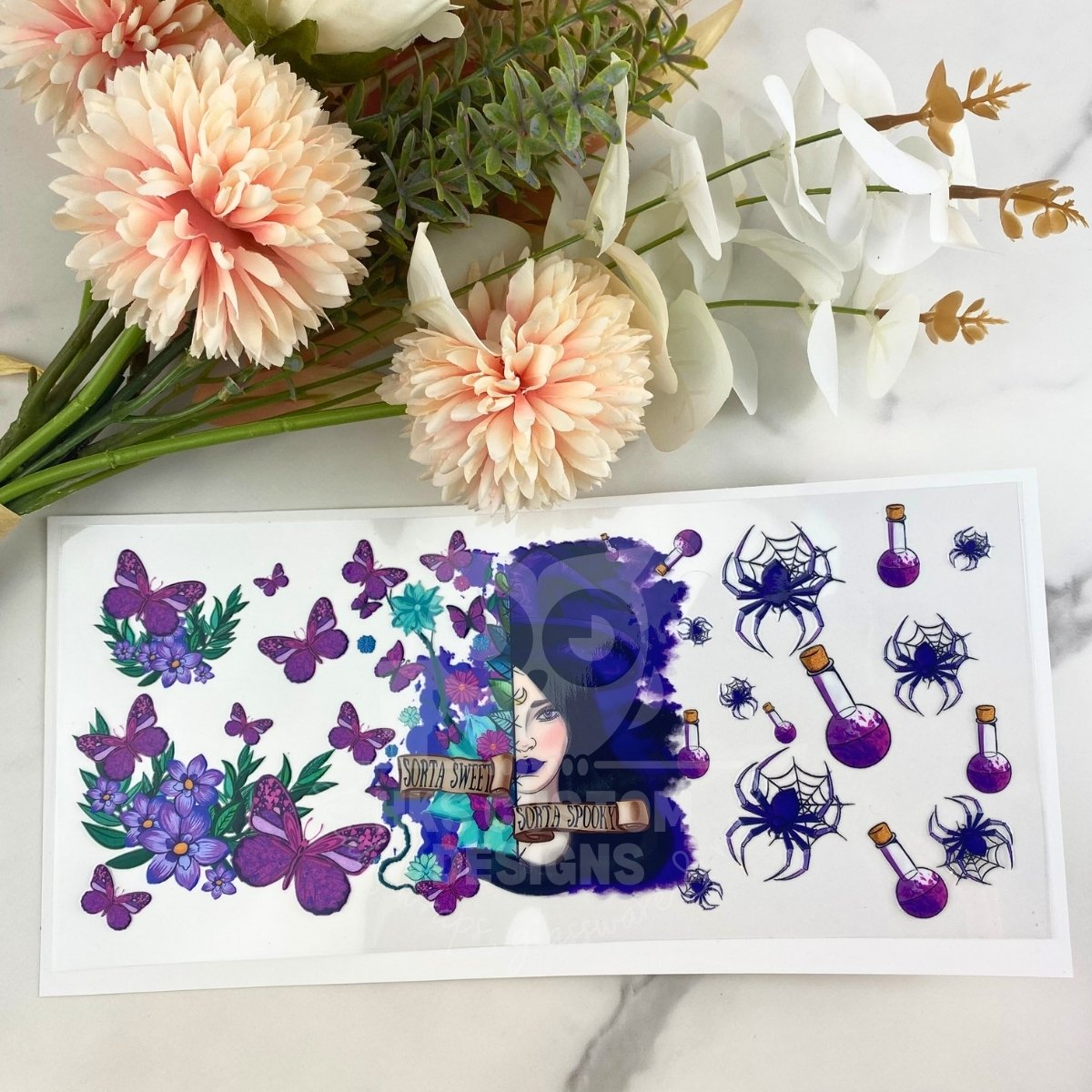 Sorta Sweet Sorta Spooky Witch | 16 oz UV DTF Wrap