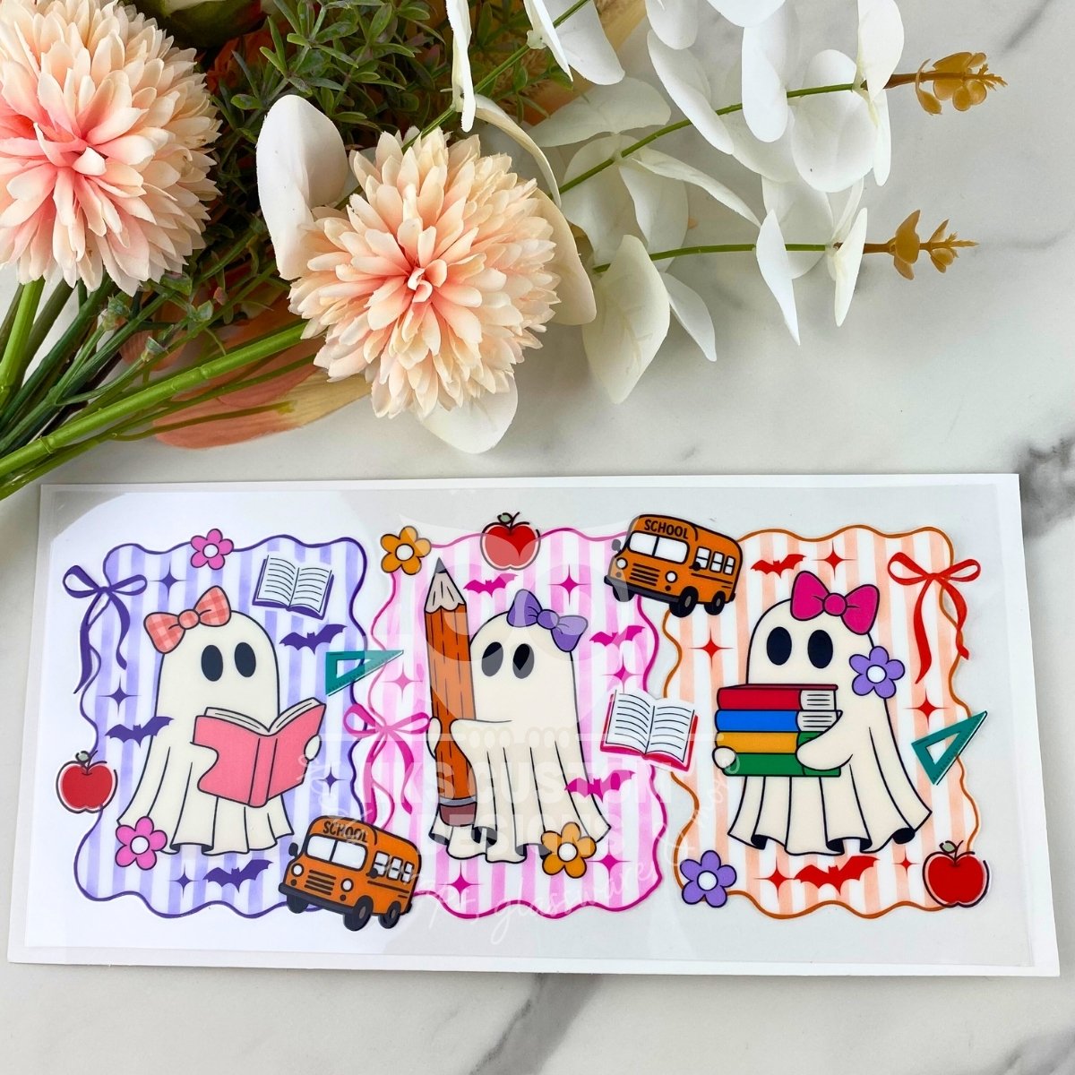 Teacher Ghosts | 16 oz UV DTF Wrap
