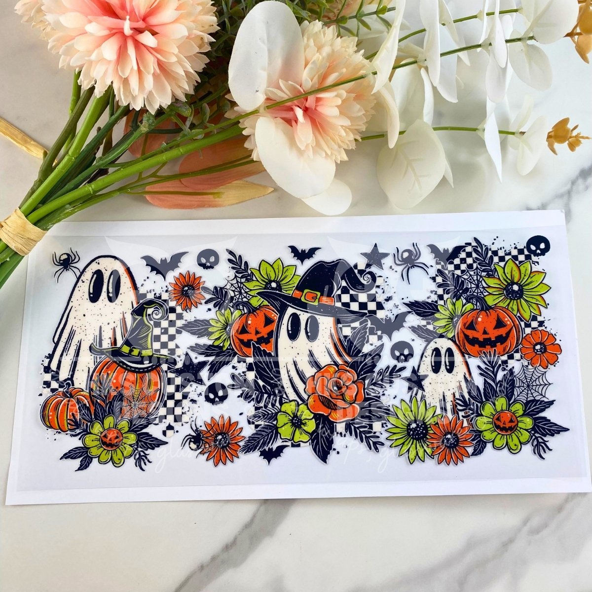Floral Ghosts3 | 16 oz UV DTF Wrap