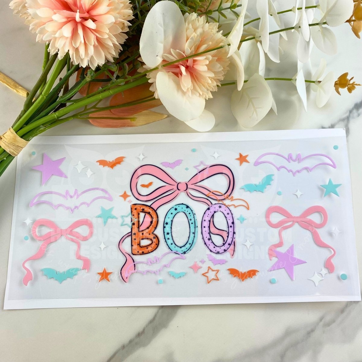 Boo Bats and Bows | 16 oz UV DTF Wrap