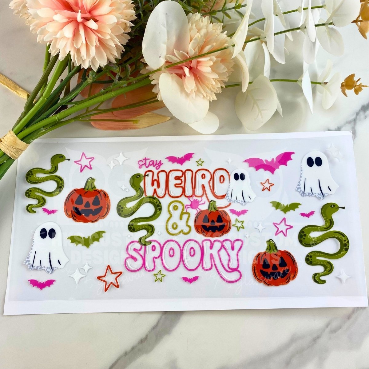 Stay Weird & Spooky | 16 oz UV DTF Wrap