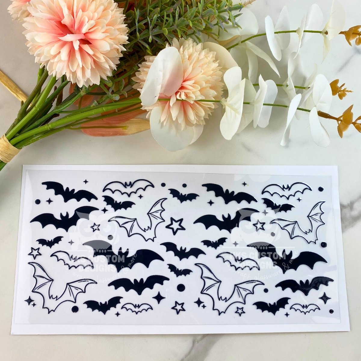 Black Bats | 16 oz UV DTF Wrap