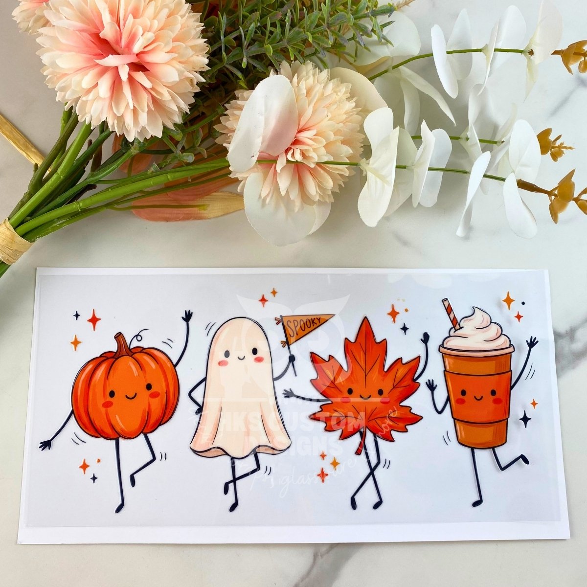 Fall Friends | 16 oz UV DTF Wrap