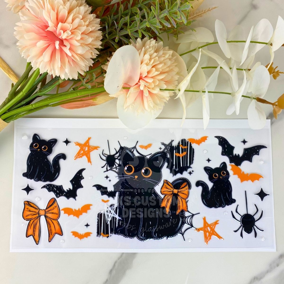Cute Black Cats | 16 oz UV DTF Wrap