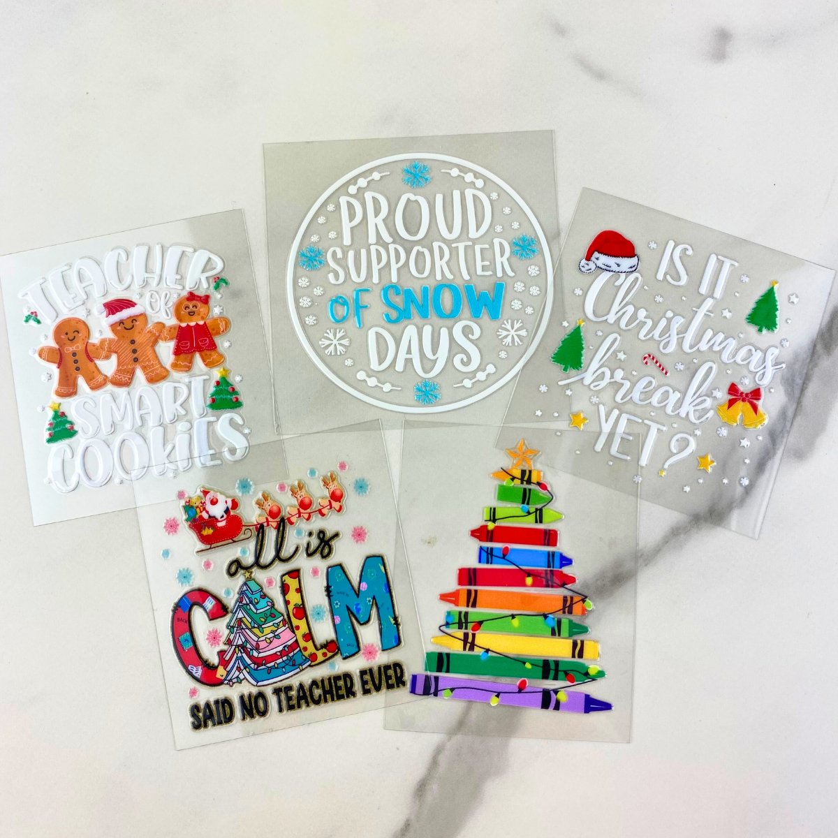 Teacher Bundle2 | 3" UV DTF Ornament Decal