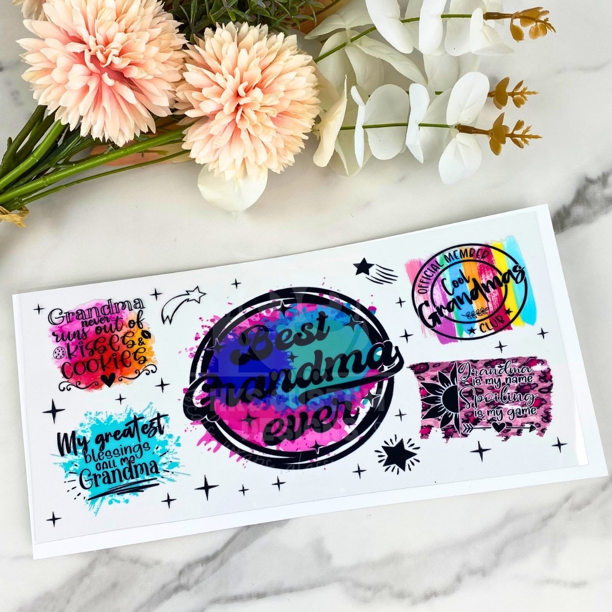Best Grandma Ever | 16 oz UV DTF Wrap
