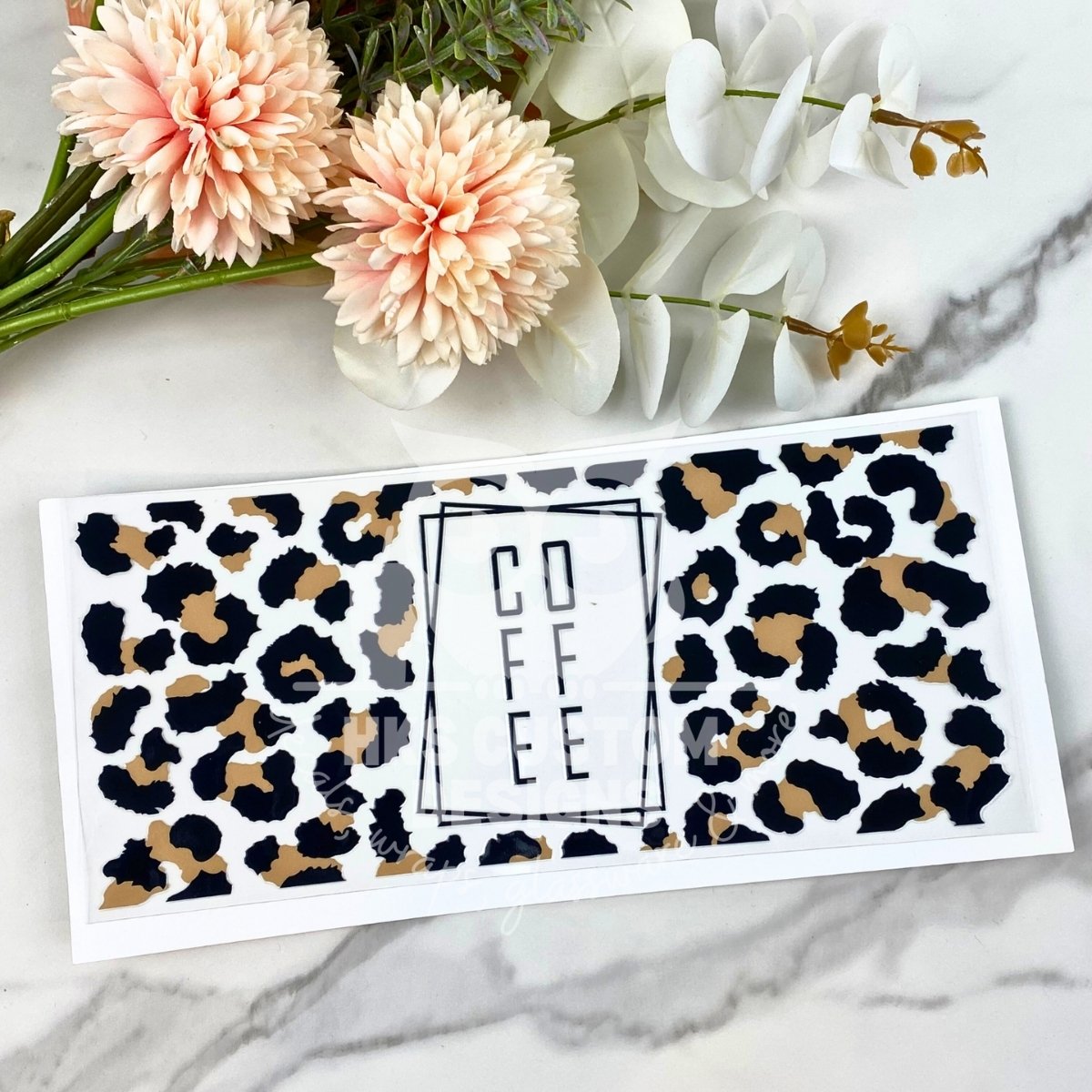 Leopard Print Coffee | 16 oz UV DTF Wrap