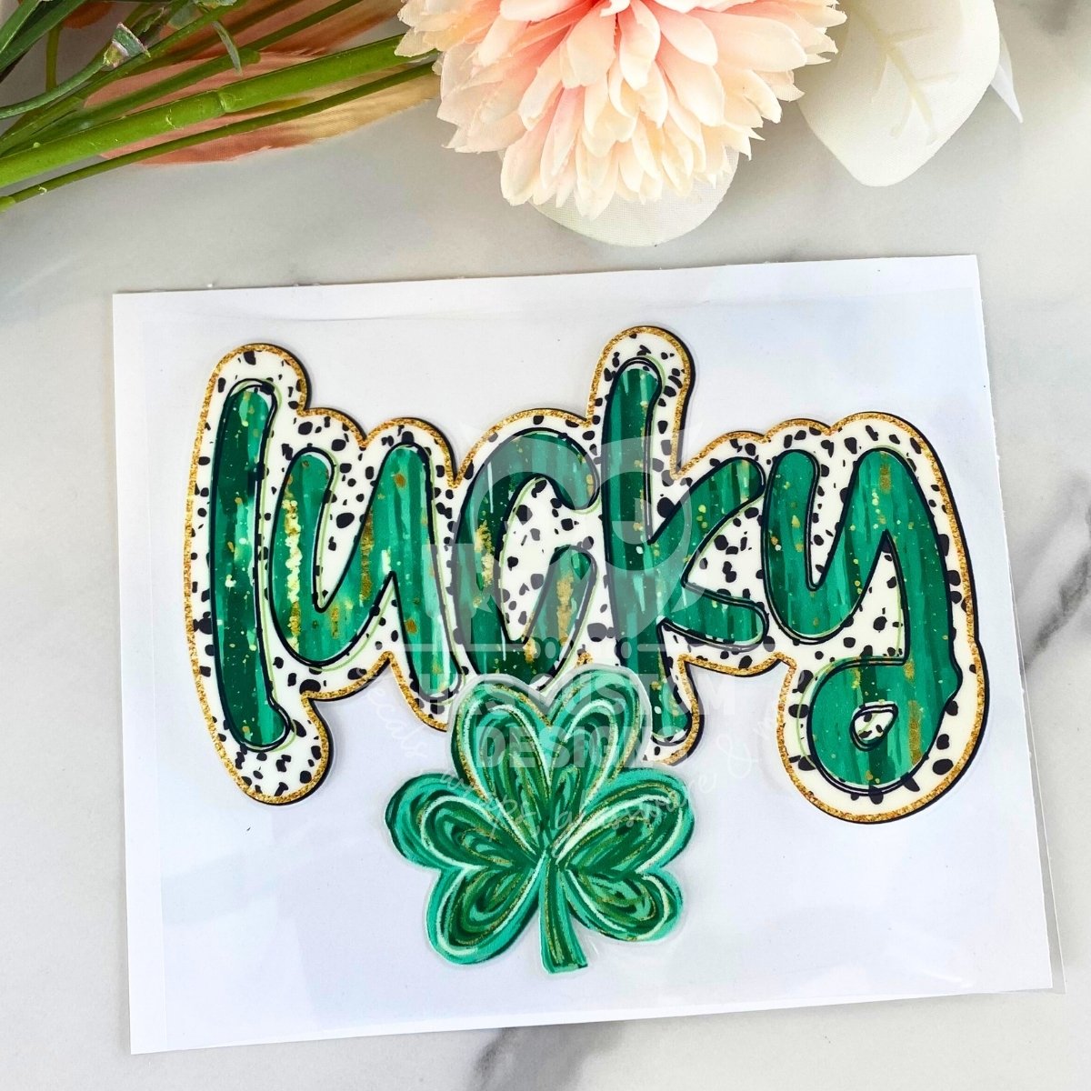 Lucky (shamrock) | 4" UV DTF Decal