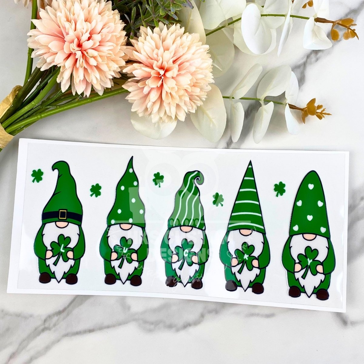 Lucky Gnomes (5) | 16 oz UV DTF Wrap