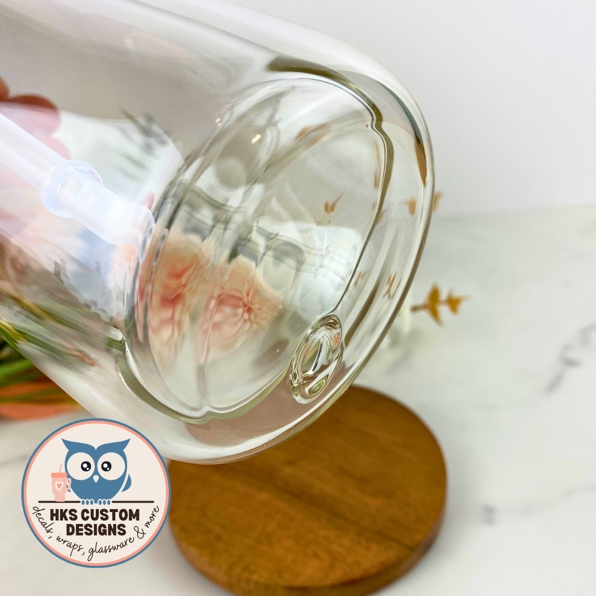16 oz Snow Globe Glass