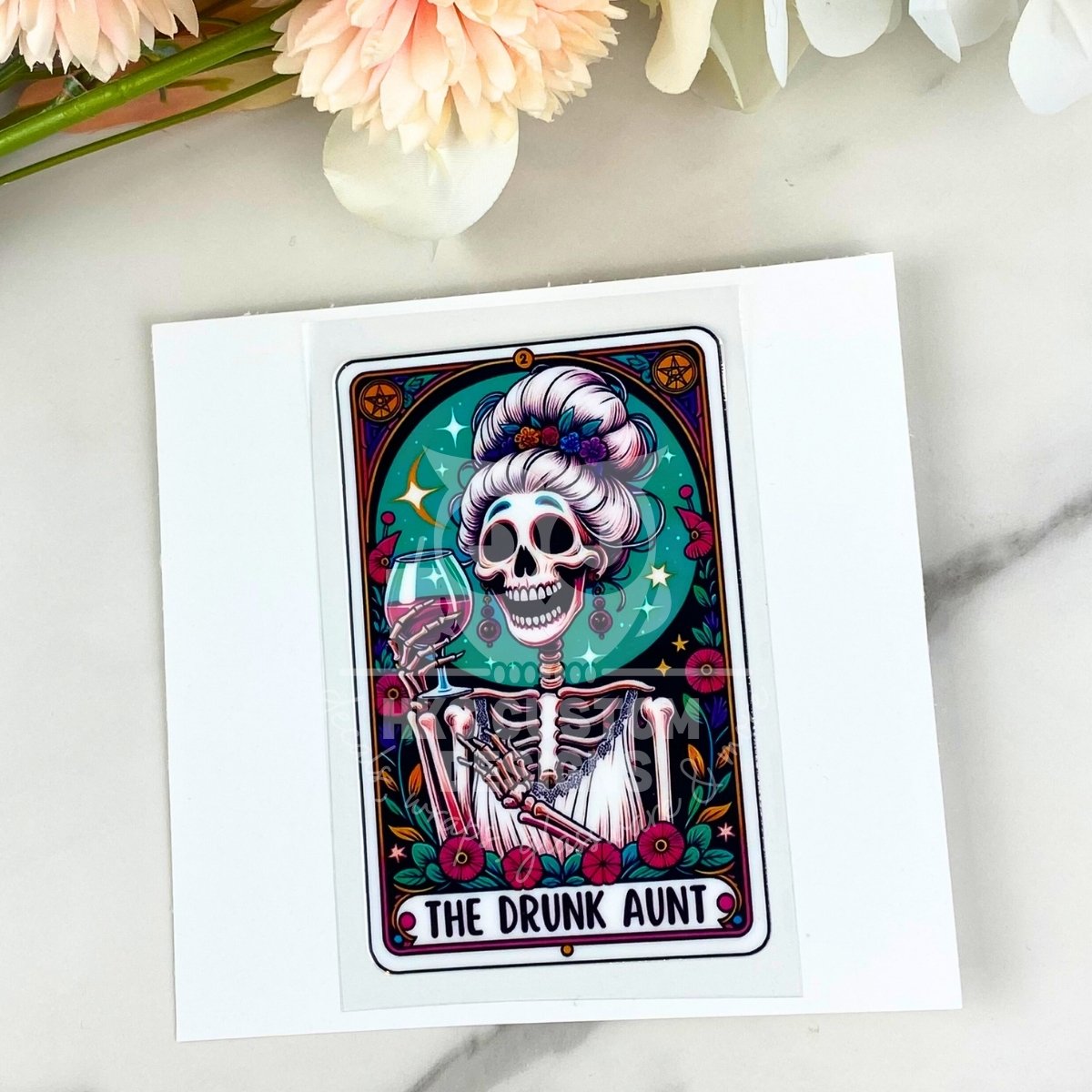 The Drunk Aunt | 4" Tarot Decals