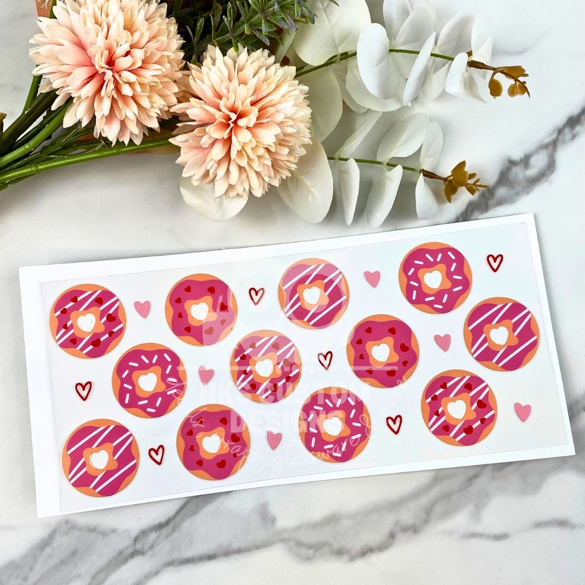 Pink Donuts | 16 oz UV DTF Wrap