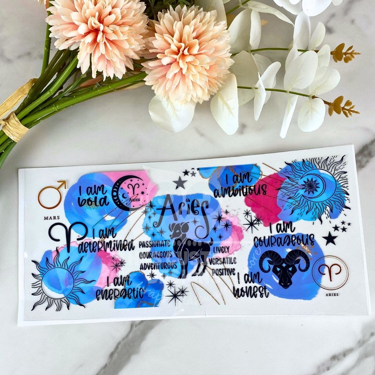 Aries | Zodiac 16 oz UV DTF Wrap