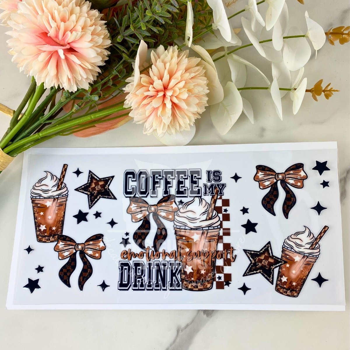 Emotional Support Drink | 16 oz UV DTF Wrap