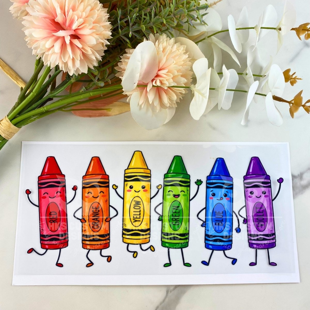 Crayon Friends | 16 oz UV DTF Wrap