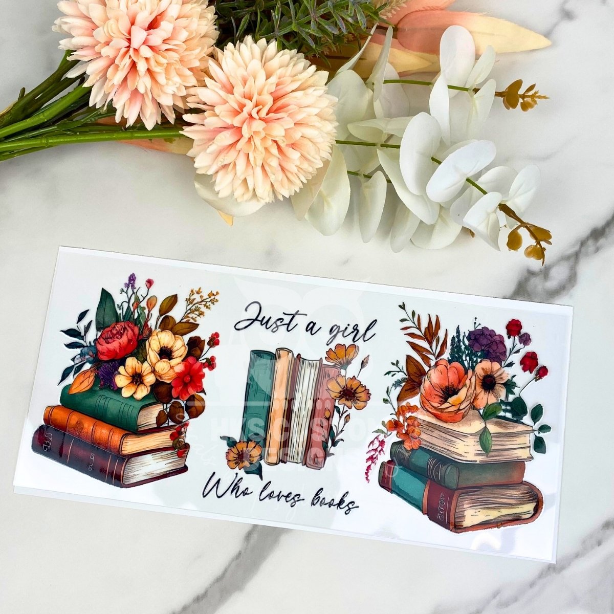 Just a Girl Who Loves Books | 16 oz UV DTF Wrap
