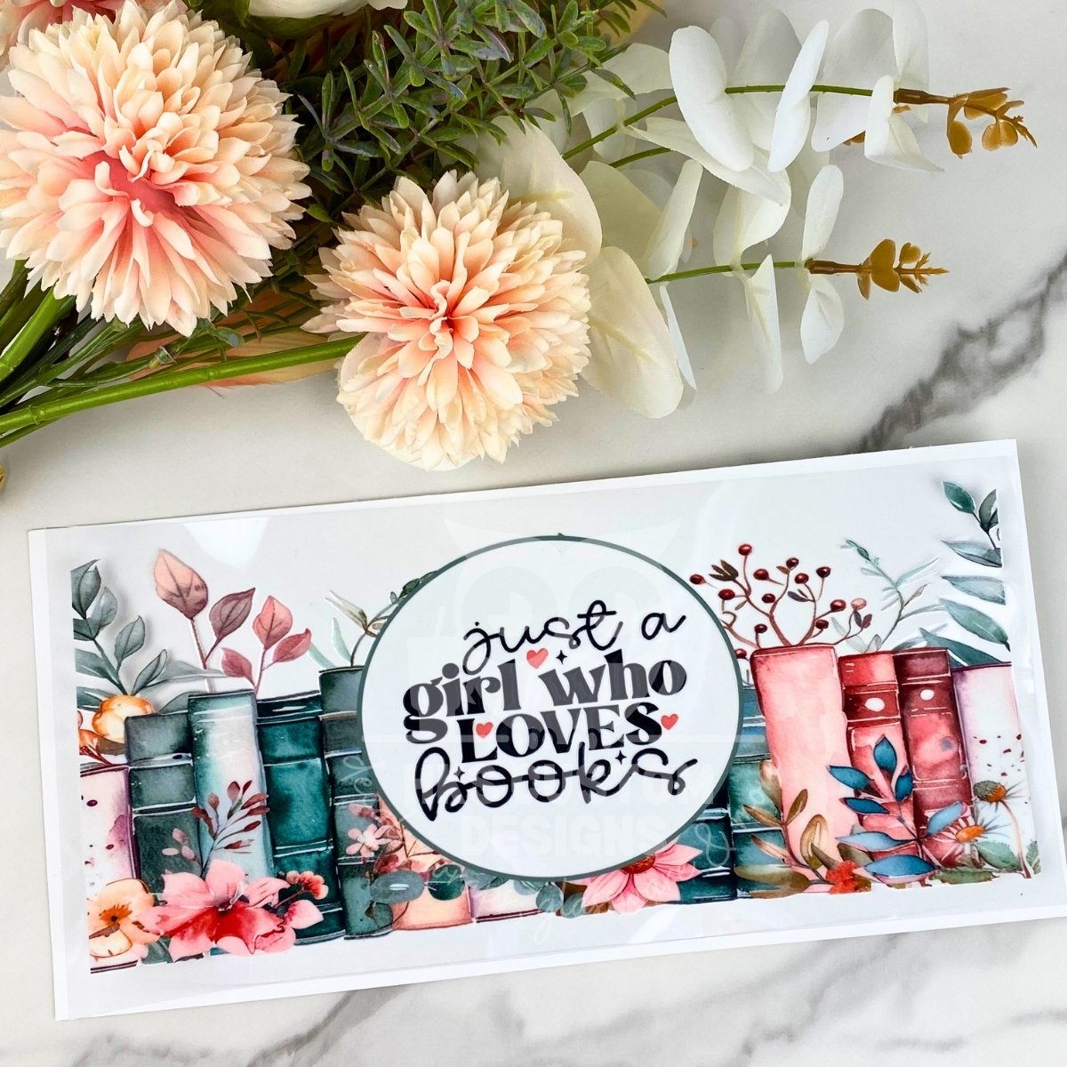 Just a Girl Who Loves Books2 | 16 oz UV DTF Wrap