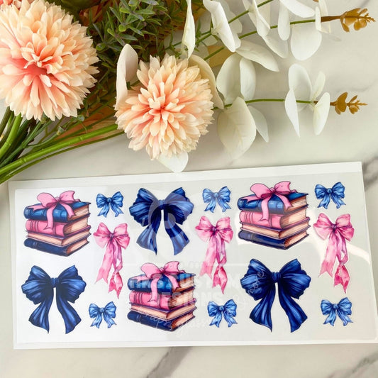 Books and Bows | 16 oz UV DTF Wrap