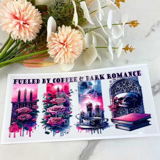 Coffee and Dark Romance | 16 oz UV DTF Wrap