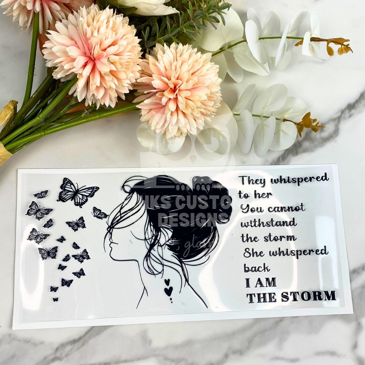 I am the storm | 16 oz UV DTF Wrap