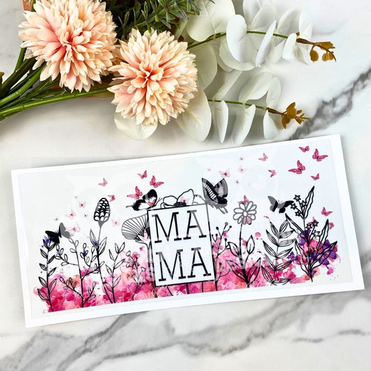 Floral & Butterfly Mama | 16 oz UV DTF Wrap