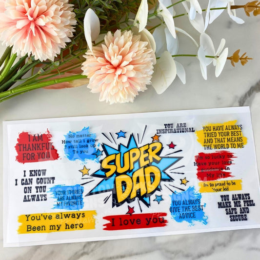 Super Dad | 16 oz UV DTF Wrap