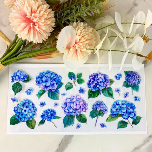 Hydrangeas | 16 oz UV DTF Wrap