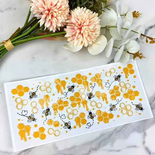Honey Bee | 16 oz UV DTF Wrap