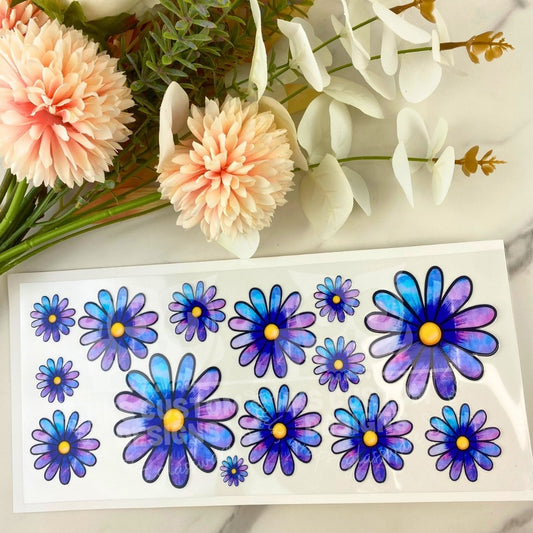 Purple Flowers | 16 oz UV DTF Wrap