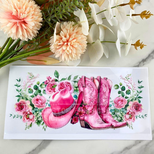 Pink Western | 16 oz UV DTF Wrap