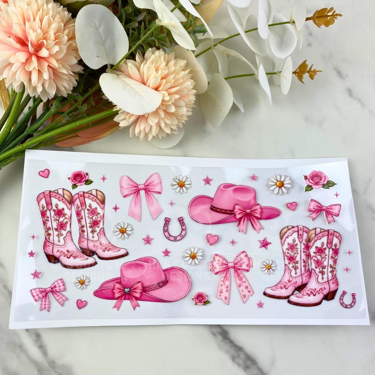 Pink Western | 16 oz UV DTF Wrap