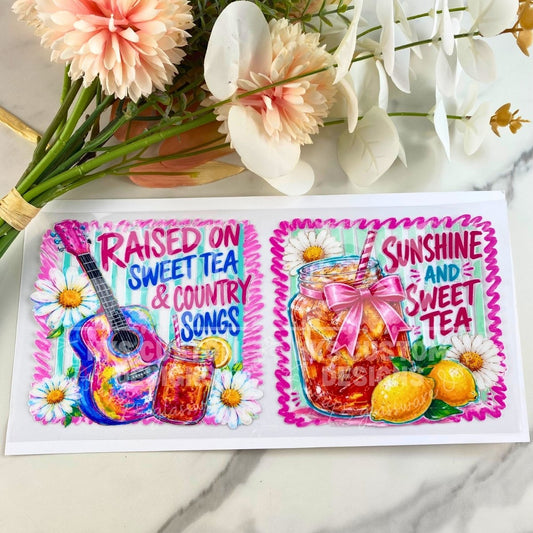 Sweet Tea & Country | 16 oz UV DTF Wrap