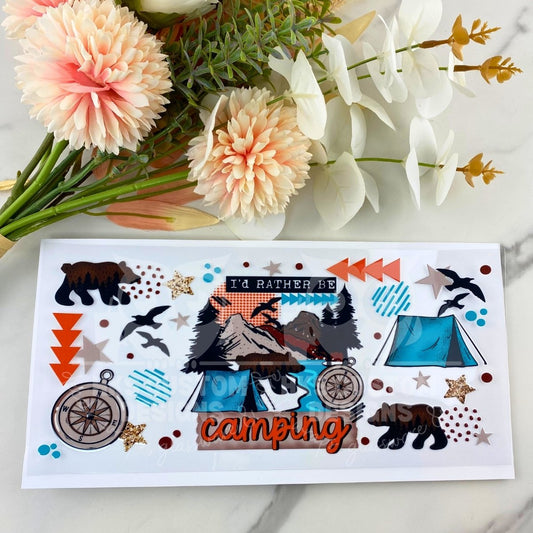 I'd Rather Be Camping | 16 oz UV DTF Wrap