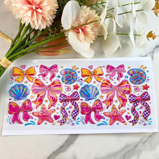 Summertime Bows | 16 oz UV DTF Wrap
