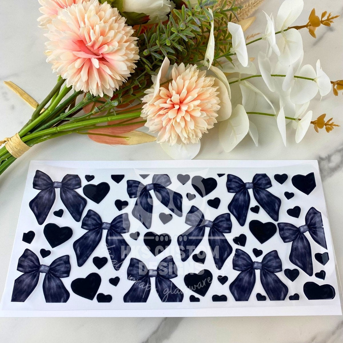 Black Bows | 16 oz UV DTF Wrap