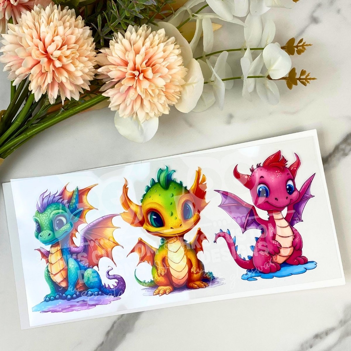Baby Dragons | 16 oz UV DTF Wrap