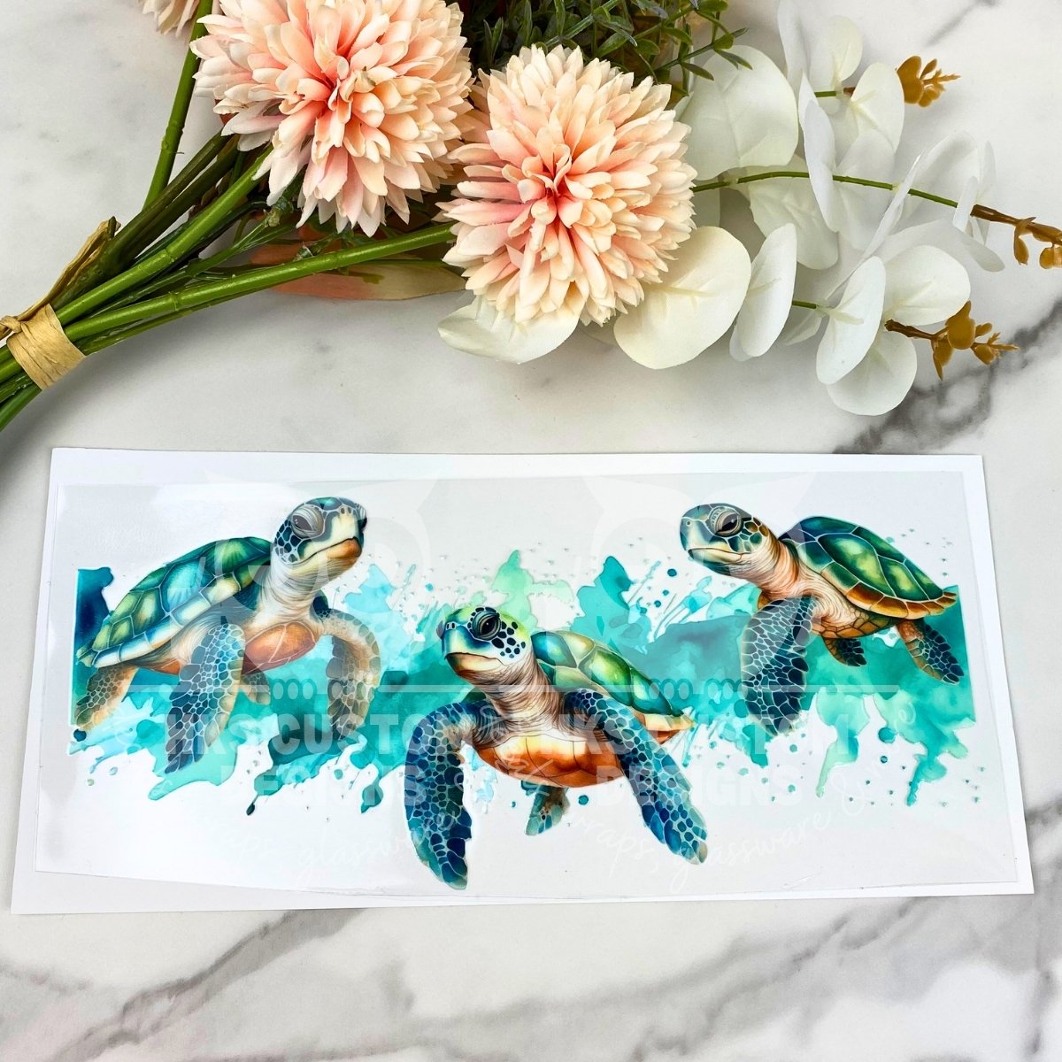 Sea Turtle2 | 16 oz UV DTF Wrap