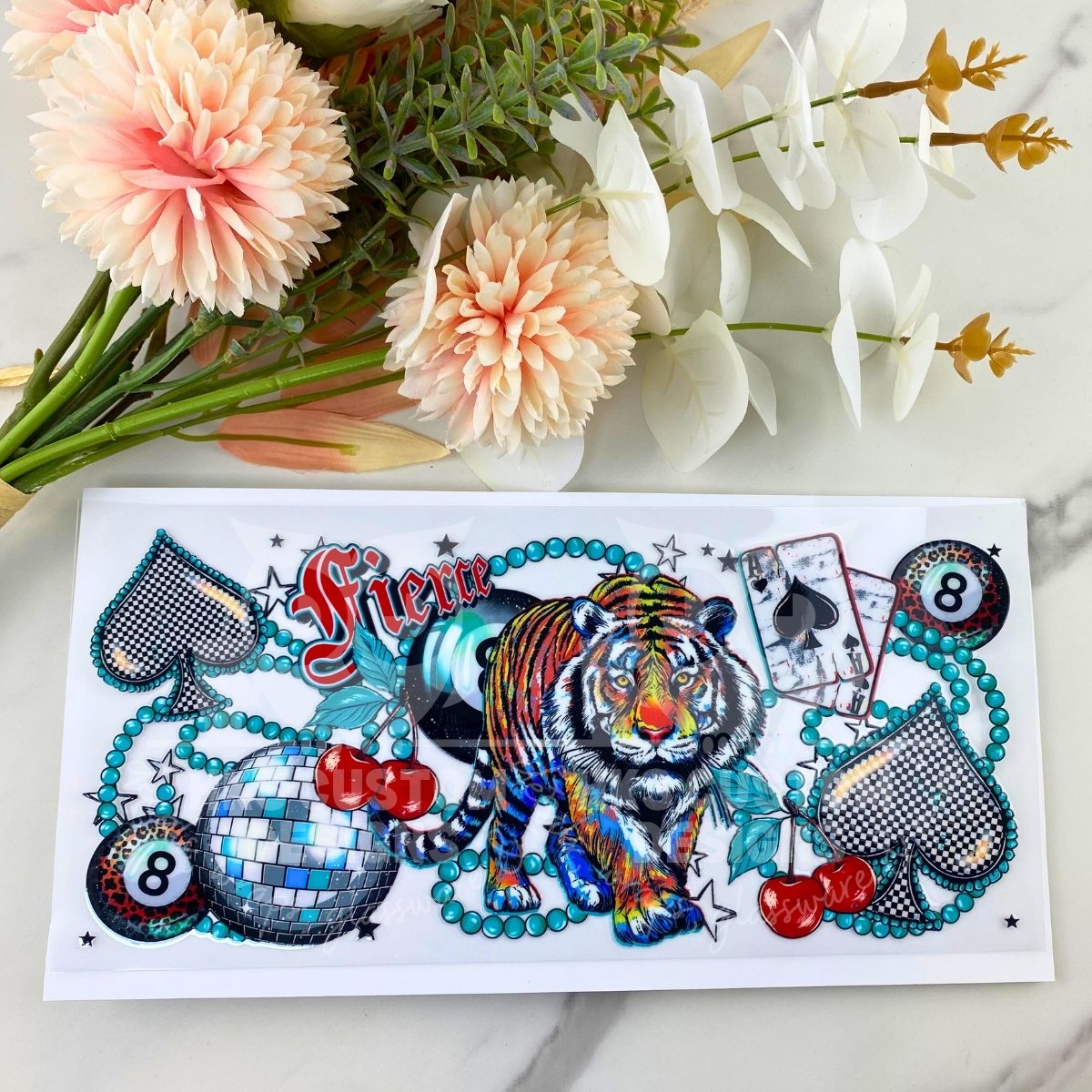 Fierce Tiger | 16 oz UV DTF Wrap