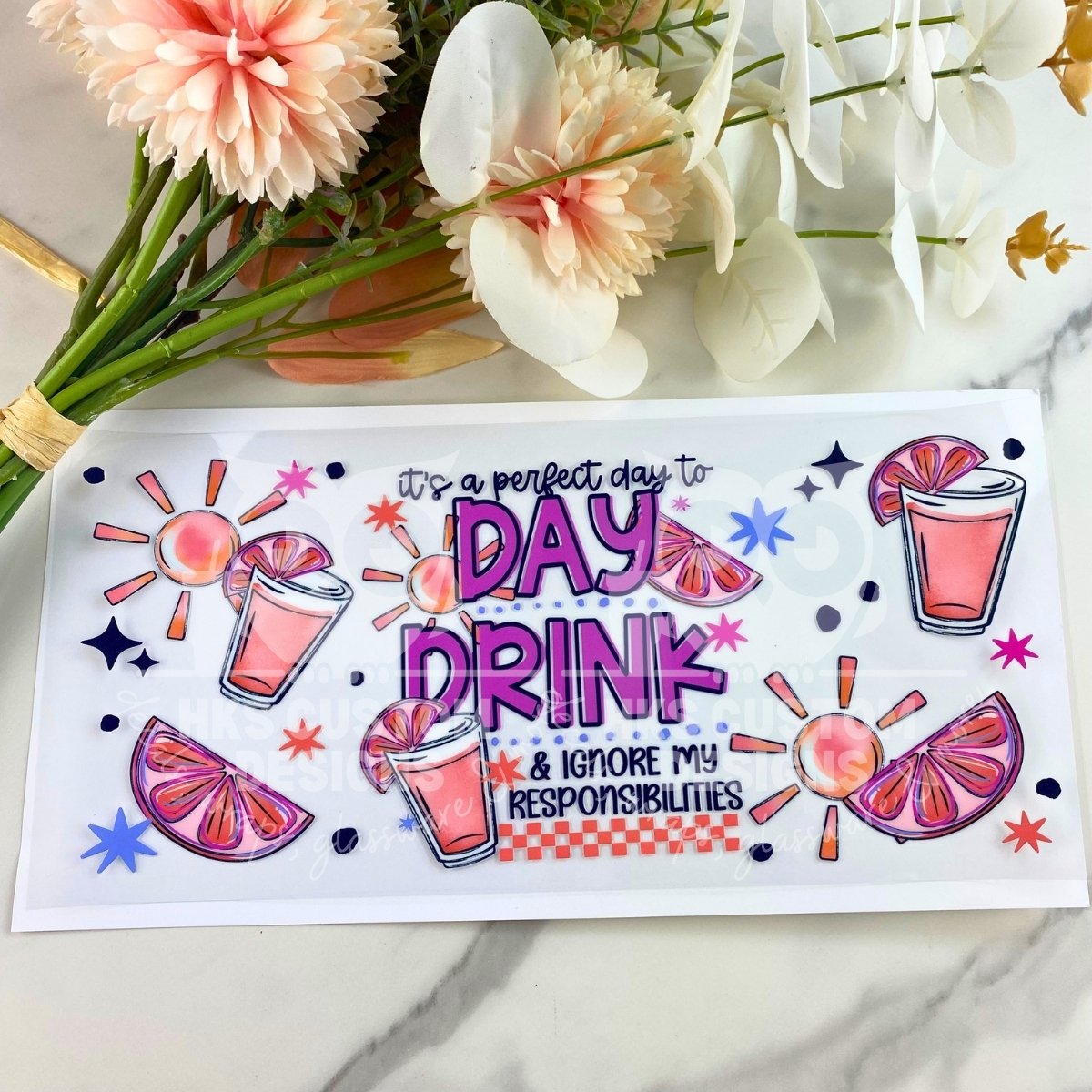 Day Drink | 16 oz UV DTF Wrap