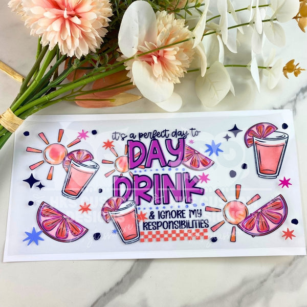 Day Drink | 16 oz UV DTF Wrap