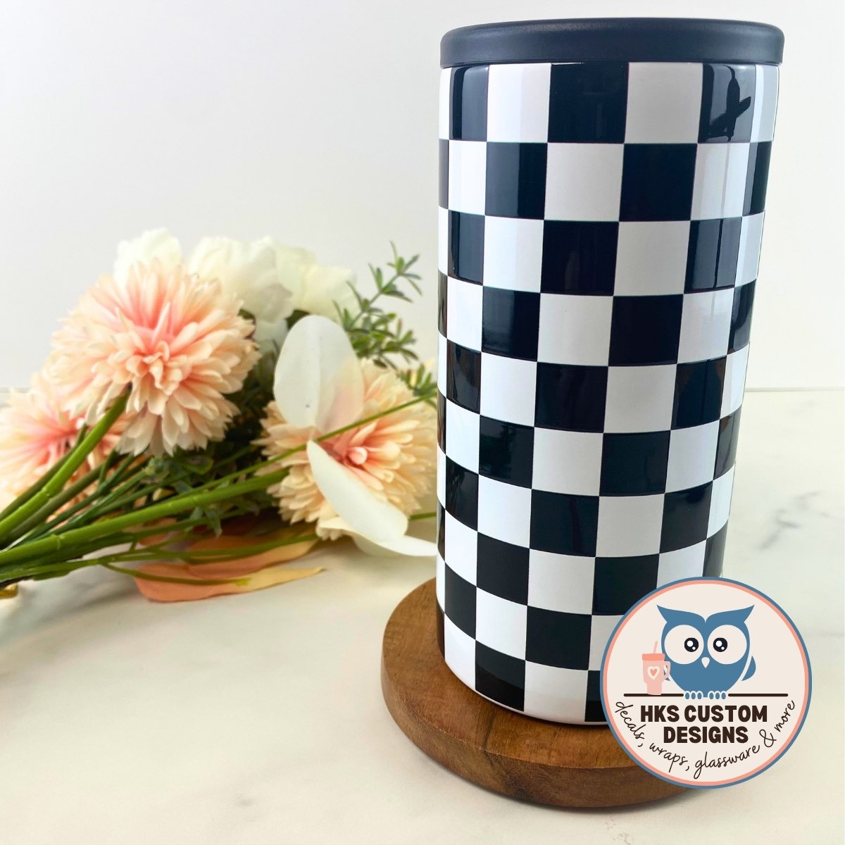 12 oz Patterned Stainless Steel Can Cooler