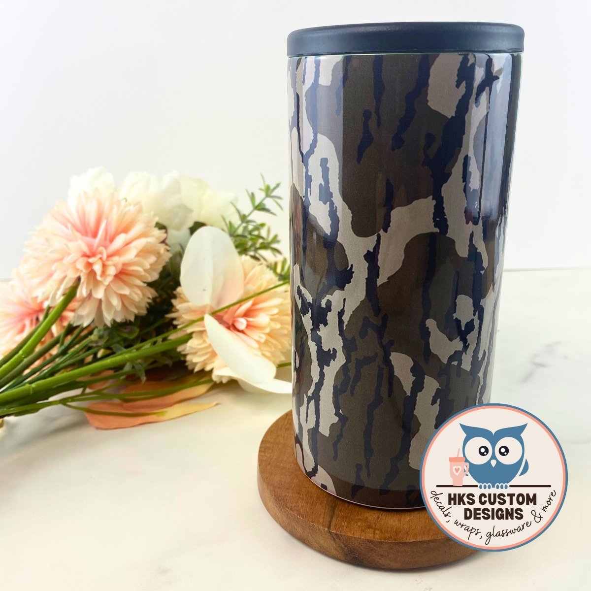 12 oz Patterned Stainless Steel Can Cooler