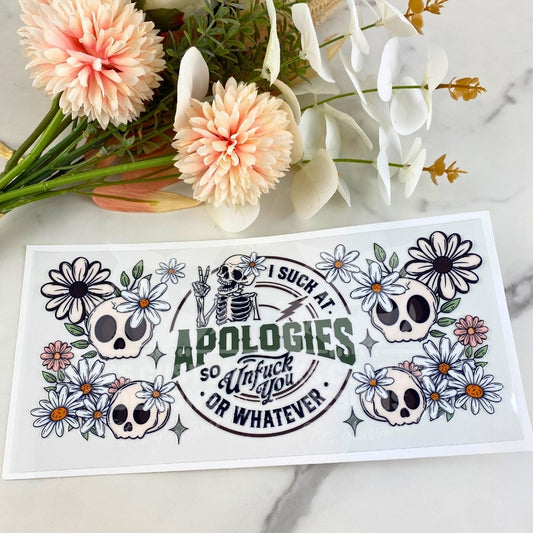 Apologies | 16 oz UV DTF Wrap